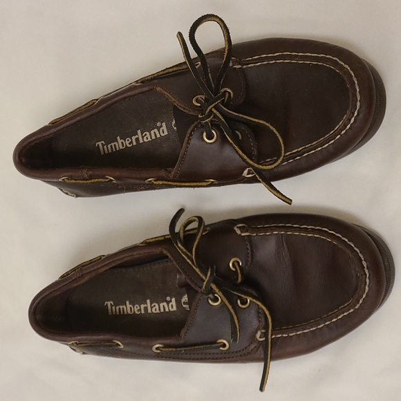 Timberland Loafers Lace Up Slip On Leather Brown Men\'s 8M 8 main image 6